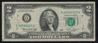 Series 1976 $2 Error Note - Misaligned Green Seal overprint S/N G30594117A | eBay