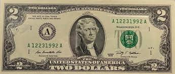 2009 Birthday 2 Dollar Bill - Etsy