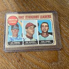 Autographed 1968 Topps JIM LONBORG leaders. #D-1 | eBay