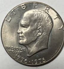 Rare Bicentennial 1976 Eisenhower D dollar type 1, Initials ...