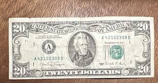 20 dollar bill 1990 Printing error With Uneven Margins ...
