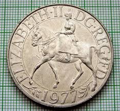 GREAT BRITAIN 1977 CROWN - 25 NEW PENCE, QUEEN ELIZABETH II ...