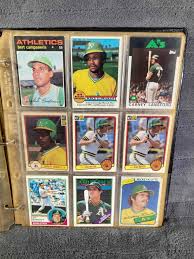Sold at Auction: Vintage Oakland Athletics Baseball Trading Cards In Organized Binder