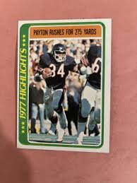 1978 Topps #3 77-Highlights Chicago Bears Walter Payton NRMT ...