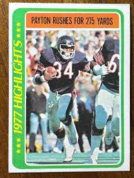 1978 Topps Football Walter Payton Card #3, No Creases - Etsy ...