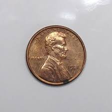 1971 S Penny Lincoln Memorial One Cent U.S. Copper Coin ...