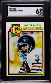Walter Payton 1979 Topps Chicago Bears Football Graded Card ...