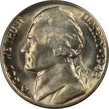 1948 D Jefferson Nickel 5 Cent Piece BU Uncirculated Mint ...