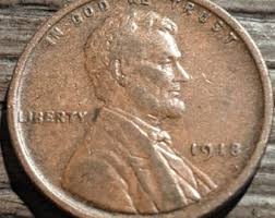 1918 Brown Lincoln Wheat Cent Antique Vintage Tough Date ...