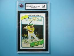1980 TOPPS MLB BASEBALL CARD #482 RICKEY HENDERSON ROOKIE KSA 7.5 NM+ SHARP!! GL | eBay