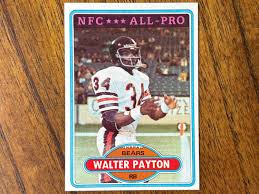 1980 Walter Payton Topps Football Card #160, Chicago Bears ...