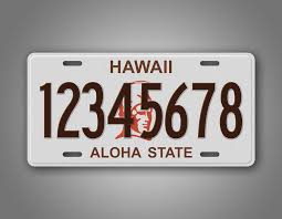 Personalized 1981-1990 Hawaii State Custom License Plate ...