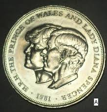 1981 British Crown "A" Coin Lady Diana & Prince of Wales Uncirculated NM/VF | eBay