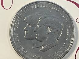 1981 Official Royal Wedding Crown Coin & Birth Announcement Medal, Charles Diana | eBay