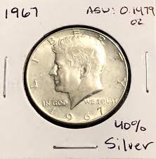 1967 Silver Half Dollar Kennedy 50 Cent 40% | Mercari