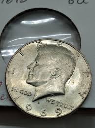 1969D Uncirculated Kennedy 400 Silver Half Dollar Bu 24C147 ...