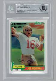 2012 Topps 1981 Joe Montana Autograph Auto Football Card BGS Authentic | eBay