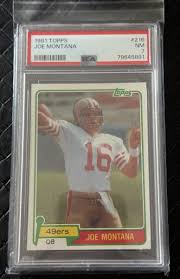Joe Montana 1981 Topps Football #216 PSA 7 49ers | eBay