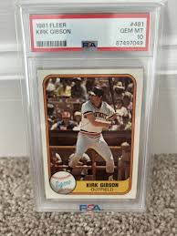 1981 fleer kirk gibson psa 10 | eBay