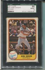 1981 FLEER BASEBALL #481 KIRK GIBSON ROOKIE SGC 8 NM-MT | eBay