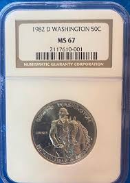 1982-D Washington Commeritive Half-dollar NGC MS67 - Etsy