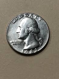 RARE 1982 D ERROR Quarter DD, In God We Trust, Filled Mint ...