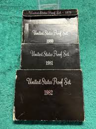 US Mint Proof Sets Lot 1979-S To 1982-S Original Boxes, Five ...