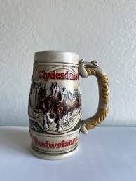 1983 Vintage Budweiser Clydesdale's Holiday Beer Stein Mug ...
