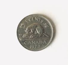 Canada Five Cents Coin 1973 5 Cents Canadian Nickel - Etsy ...