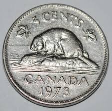 Canada 1973 5 Cents Elizabeth II Canadian Nickel Five Cent ...