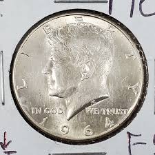 1964 D Kennedy Half Dollar Coin Choice BU UNC DDO Double Die ...