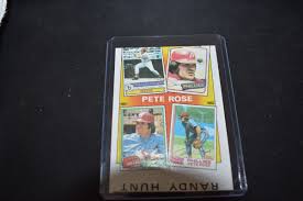pete rose years 1979 / 1982 card Topps miss cut error #6 NM ...