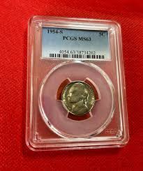 1954-S 5 CENTS PCGS MS 63 | eBay