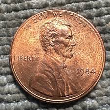 1984 Lincoln memorial cent penny error die crack Through ...