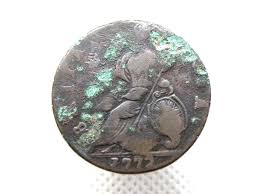 1772 HALFPENNY COIN - Original Copper 1/2d Coin - King ...