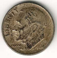 USA - 1964P - Dime - Roosevelt Silver - No Mint Mark ...