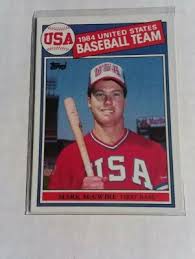 1985 Mark McGwire Topps Rookie Card #401 USA Olympic Team. | eBay