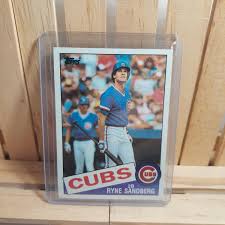 Ryne Sandberg 1985 Topps Base Set Baseball Card Chicago Cubs ...