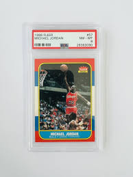 1986 Fleer Michael Jordan Rookie PSA 8 NM-MT~ Beautiful Card ...