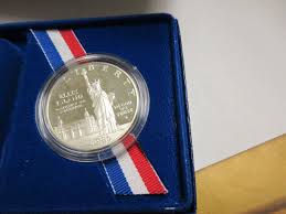 1986, US Liberty Silver Dollar, Ellis Island, Proof , W/ Box ...