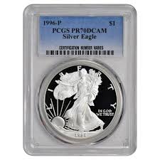 1996 American Silver Eagle Coin PCGS PR DCAM - Bullion ...