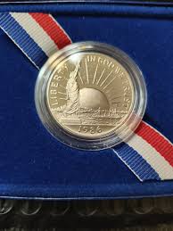 1986-S Statue of Liberty Commemorative Half Dollar Proof w ...