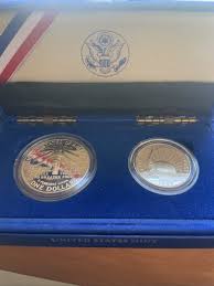 1986 US Liberty Coin Set Silver Dollar and Half Dollar - OGP ...