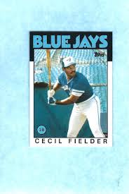 1986 TOPPS CECIL FIELDER TORONTO BLUE JAYS ROOKIE CARD #386 ...