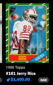 Jerry rice rookie card Topps New | Mercari