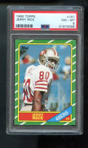 Amazon.com: 1986 Topps #161 Jerry Rice 49ers RC ROOKIE PSA 8 ...
