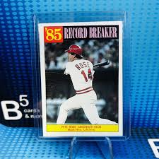 1986 Topps #206 Pete Rose RB Cincinnati Reds Baseball Card ...