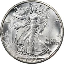 1939-D Walking Liberty Half CAC Sticker PCGS MS66 Blazing ...