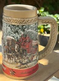 Vintage Budweiser Clydesdales Beer Stein: 1987 Anheuser ...