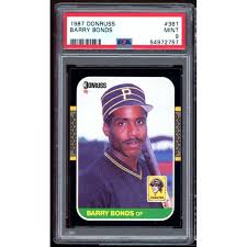 Barry Bonds Rookie Card 1987 Donruss #361 PSA 9